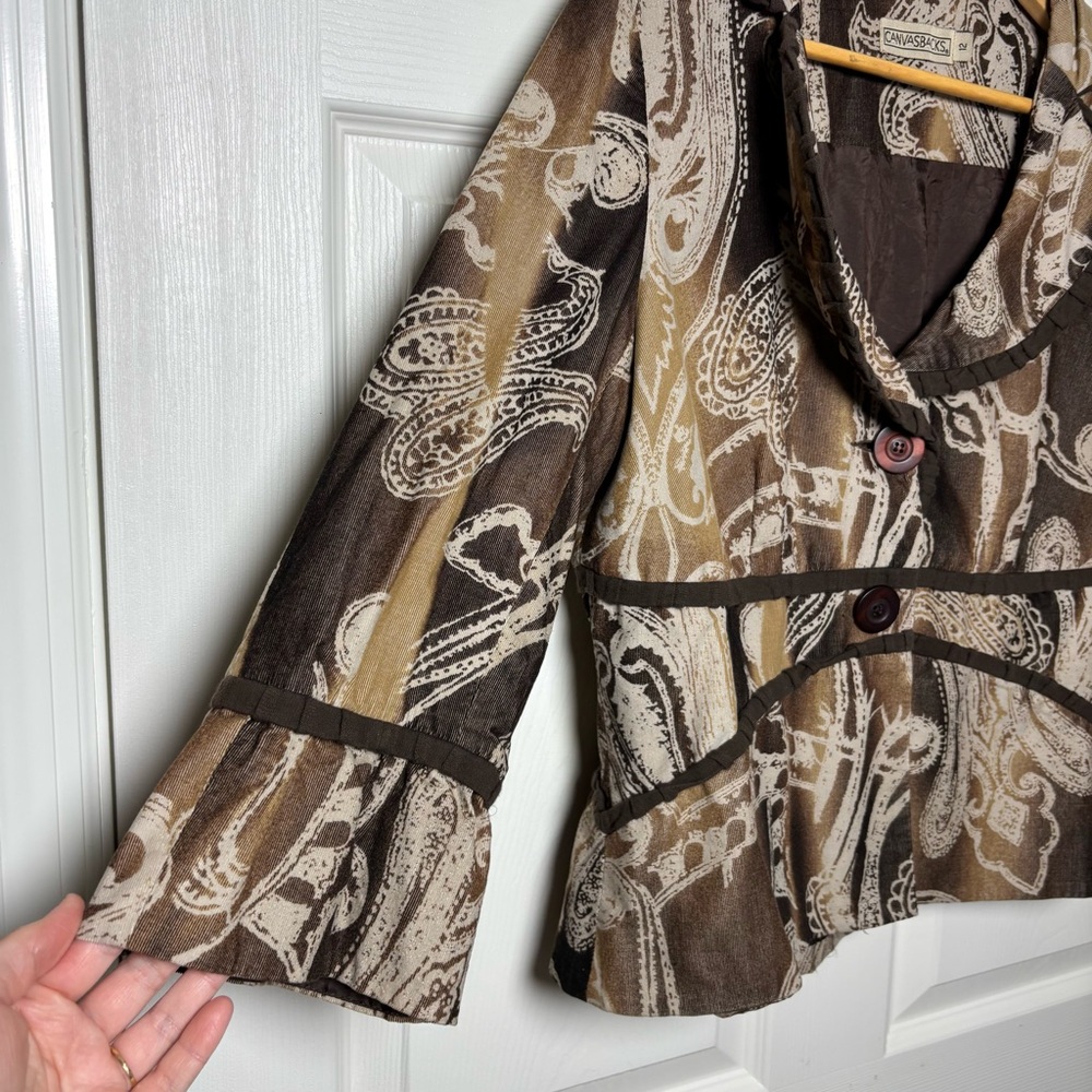 Vintage Canvasbacks Patchwork Blazer Jacket Women… - image 6